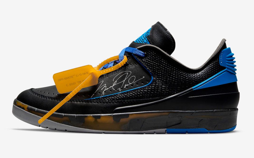 Off-White x Air Jordan 2 Retro Low SP Black Blue (GOD REPS) - blacksneaks