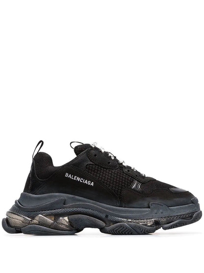 Balenciaga Triple S Black (Clear Sole) (1:1 Batch) - blacksneaks