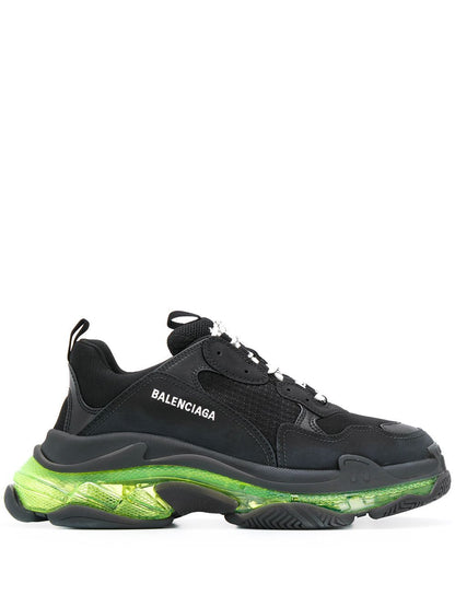 Balenciaga Triple S Black Green Clear Sole(1:1 Batch) - blacksneaks