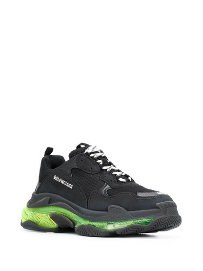 Balenciaga Triple S Black Green Clear Sole(1:1 Batch) - blacksneaks