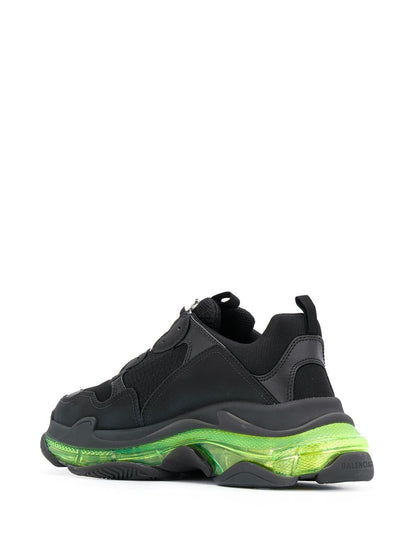 Balenciaga Triple S Black Green Clear Sole(1:1 Batch) - blacksneaks