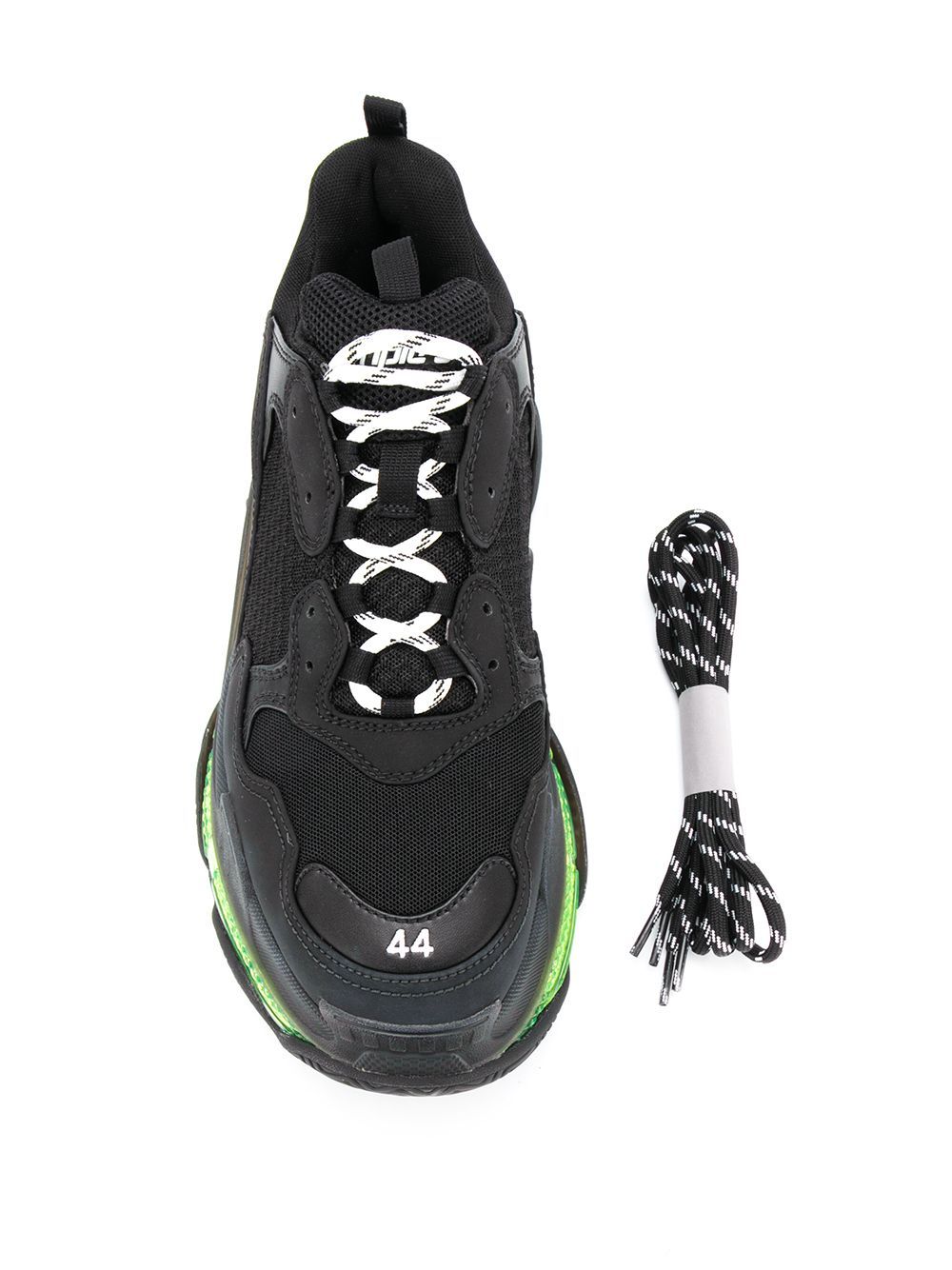 Balenciaga Triple S Black Green Clear Sole(1:1 Batch) - blacksneaks