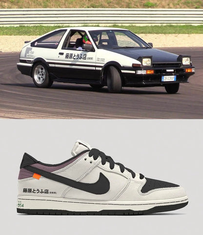 Initial D AE86 x Dunk Low (1:1 Batch)(Factory Customised)