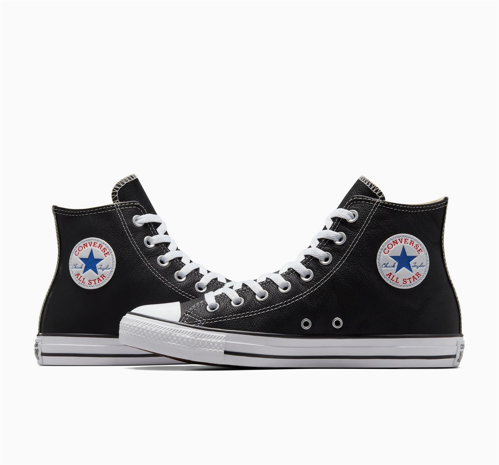 Converse All Star Leather Black/White (1:1 Batch) - blacksneaks