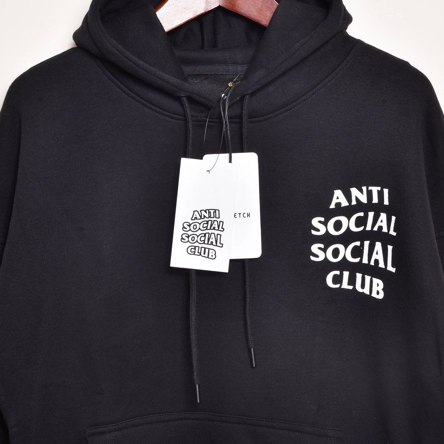 Anti Social Social Club Black Floral Print Oversized Hoodie (Premium Batch)
