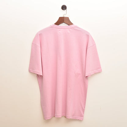 Off White Pink Hand Off Drop Shoulder Tee Shirt (Premium Batch)